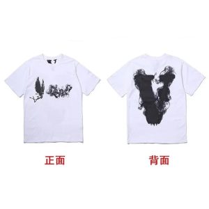 Versace Graphic T-Shirt Smoke V Print – Option 4B444752, L