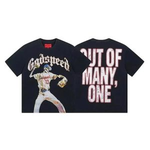 Godspeed Graphic Tee Skeleton Pitcher – L