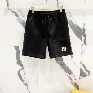 Fendi Logo Patch Shorts Mesh-Panel – 20, 3XL