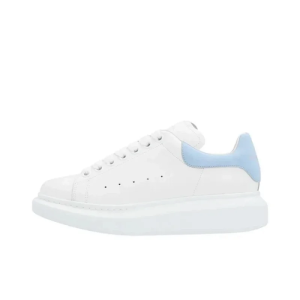 Alexander McQueen Oversized Sneaker White with Light Blue Heel Tab – 36