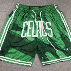 NBA Celtics Mesh Shorts Paint Splatter – L