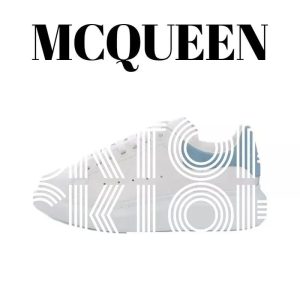 Alexander McQueen Oversized Sneaker White with Blue Accents – 35