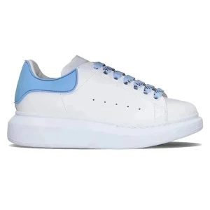 Alexander McQueen Oversized Sneaker White with Light Blue Accents – 35