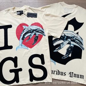 Godspeed Graphic Tee Dolphin Heart Print – 3112, L