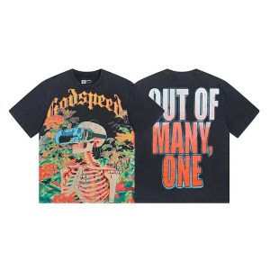 Godspeed Graphic Tee Out of Many, One – 1009 washed black, L