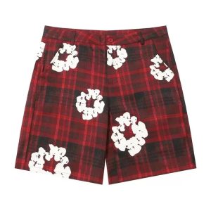 Denim Tears Plaid Shorts Wreath Print – Option 789F61DB, L
