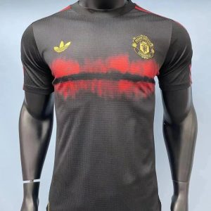Adidas Manchester United Training Jersey Black Red Gradient – L