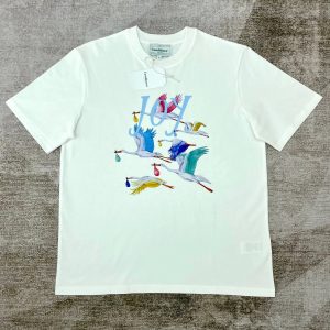 Casablanca Joy Stork Graphic Tee Stork Print – White10, L