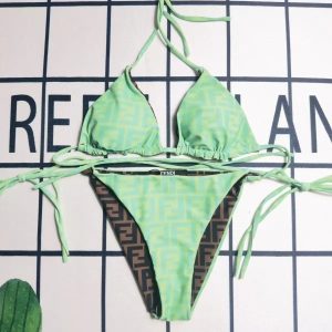 Fendi Bikini Set FF Logo Print – L