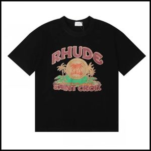 Rhude Graphic Tee Saint Croix Palm Print – L