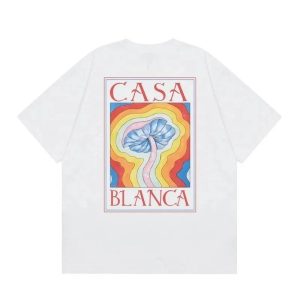 Casablanca Graphic Tee Casa Blanca Mushroom Print – C24 White, L