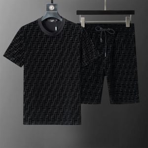 Fendi FF Logo Set Monogram Print – 6555Black, 3XL