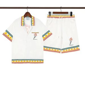Casablanca Short-Sleeve Shirt & Shorts Set Tennis Stripe – 01, L