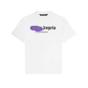 Palm Angels Graphic T-Shirt Spray Paint Logo – W11, L
