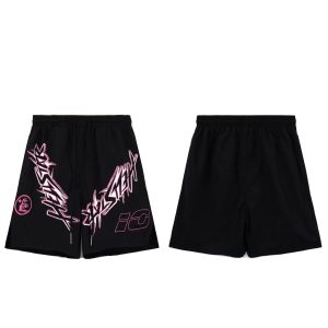 Trapstar Graphic Shorts Pink Logo Print – L