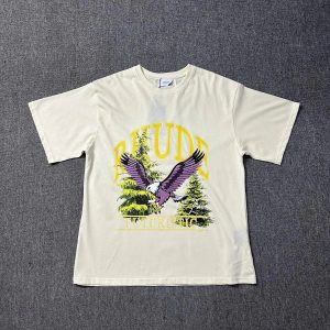 Rhude Eagle Graphic Tee Futuristic Eagle Print – L