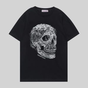 Alexander McQueen Skull Graphic Tee White Sketch Skull – Option 4E5A4465, 3XL
