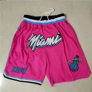 NBA Miami Heat Shorts Pink Mesh – L