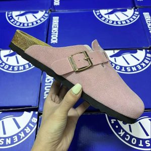 Birkenstock Boston Clog Soft Pink Suede – Option FE141D9F, 35