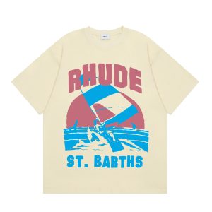 Rhude Graphic Tee St. Barths Print – L