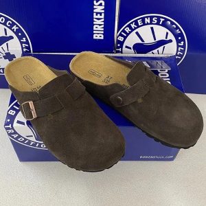Birkenstock Boston Clog Chocolate Suede – Option F2B9A88C, 36