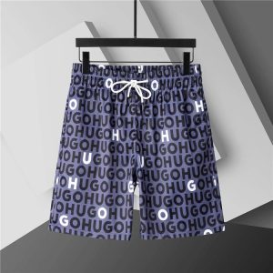 Hugo Boss Logo-Print Swim Shorts All-Over HUGO Print – 3798Blue, 3XL