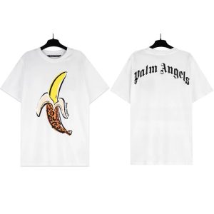 Palm Angels Banana Graphic Tee Leopard Banana Print – 15, 3XL
