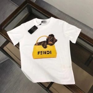 Fendi Graphic T-Shirt Baguette Bear Print – 09, 3XL