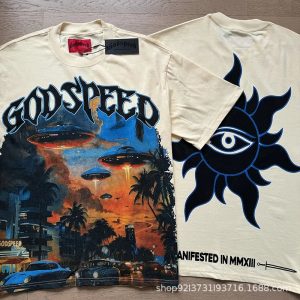 Godspeed Graphic Tee UFO Sunset Print – 3066, L
