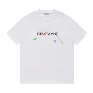 Givenchy Graphic T-Shirt Paint Splatter Logo – L