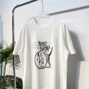 Comme des Garçons Graphic T-Shirt Kitten with Hoop Print – L