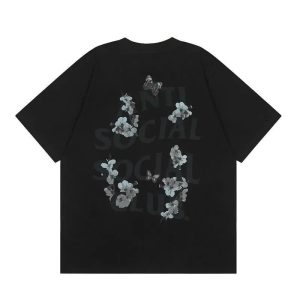 Anti Social Social Club Graphic Tee Floral Butterfly Print – 3XL