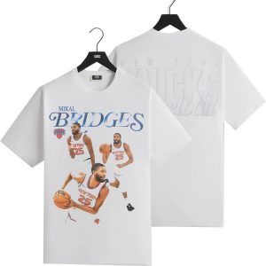 Kith × NBA Mikal Bridges Tee New York Knicks Graphic – K-287 White, L
