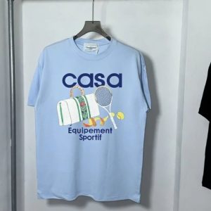 Casablanca T-Shirt Tennis Graphic – C-127Blue, L