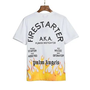 Palm Angels Graphic Tee Firestarter Flame Print – L