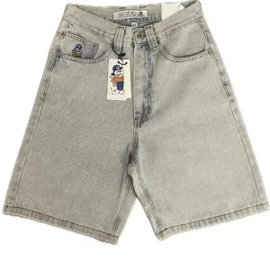 Denim Tears Denim Shorts Washed Grey with Embroidered Patch – Option 37B1582C, L