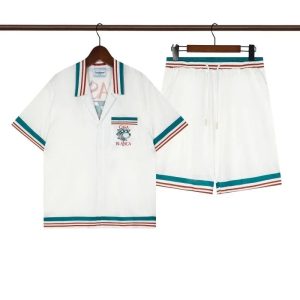 Casablanca Casa Blanca Set White with Teal and Red Trim – A26, L