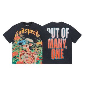 Palace Graphic Tee Godspeed Skeleton – 1009 washed black, L