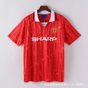 Adidas Manchester United 1994-96 Home Shirt Sharp Sponsor – Option B1B30EE7, L