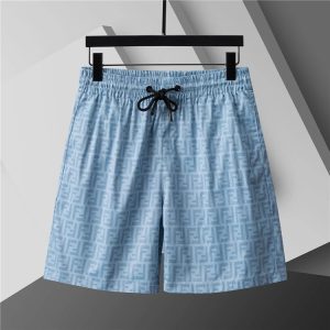 Fendi FF Logo Shorts Monogram Print – 3753 light blue, XXXL