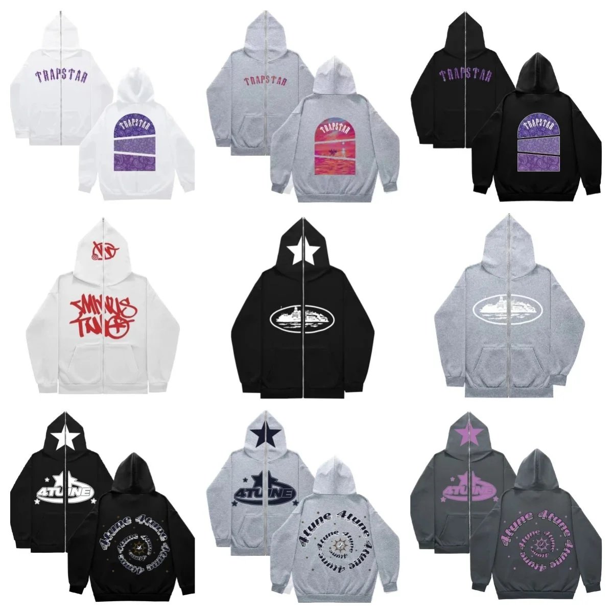 New American Fashion Zipper Sweatshirt Coat -SQ002