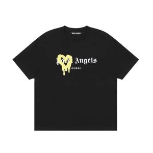 Palm Angels Graphic Tee Dripping Heart Logo – L