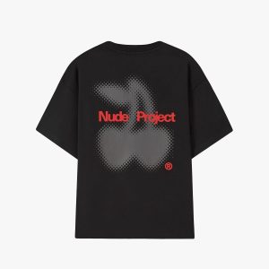 Nude Project Graphic Tee Halftone Logo – Style 01-black, L