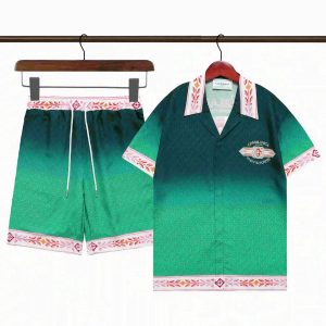 Casablanca Tennis Club Set Gradient Green with Floral Trim – 33, 3XL
