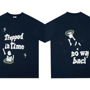 Broken Planet Graphic Tee Trapped in Time / No Way Back – Style #6 navy, L