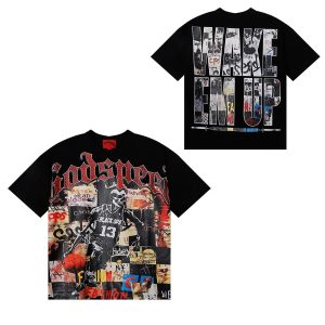 Godspeed Graphic Tee Wake Em Up Collage Print – 7055Black, L