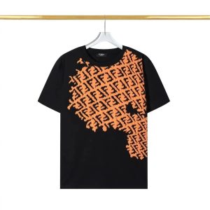 Fendi Logo Print T-Shirt FF Pattern – 3XL