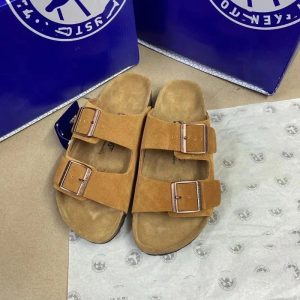 Birkenstock Arizona Suede – Double-breasted chestnut, 35