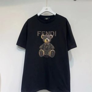 Fendi Teddy Bear Graphic Tee FF Logo Bear Print – 3XL