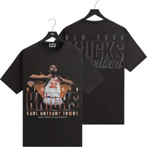Kith × NBA Karl Anthony Towns Tee New York Knicks Graphic – K-282 black, L
